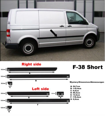 Seitenschutzleisten schwarz für Volkswagen VW T5 kurzer Radstand Bj 2003-03.2015 - Bild 1 von 4