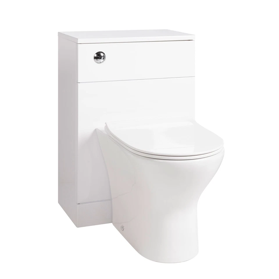 WC Unit Bathroom Vanity Round/Shape Close Coupled Toilet with Seat + Cistern