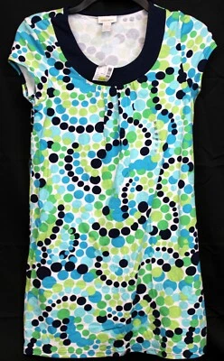 NEW Limited Too Polka Dot Dress Y2K Summer Sz 16 Casual Swirl Ocean Beach Vacay - Image 1 of 4