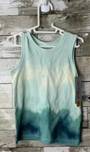 Cat & Jack Boys Blue Green Sleeveless Tie Dye Top Size 18M - Picture 1 of 3