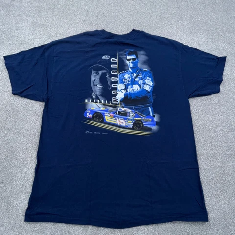 Vintage Nascar Shirt Men XL Blue Tee Michael Waltrip Racing Y2K 2000s Napa Adult Cover