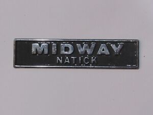 Vintage Midway AMC Jeep Natick Massachusetts Metal Dealer Badge Emblem Tag MA