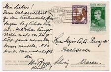 Vaticano - 25 cent. S. Giovanni Bosco 1936 su cartolina per Aarau 22.12.36