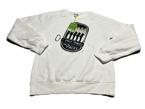 Adult "I Only Travel In Packs" Sardine Sweatshirt White The Cuddle Collab S - Picture 1 of 3