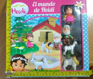 Heidi Mädchen der Alpen nagelneu HAUS SET & 4 FIGUREN Famosa Schiffe aus Mexiko - Bild 1 von 12