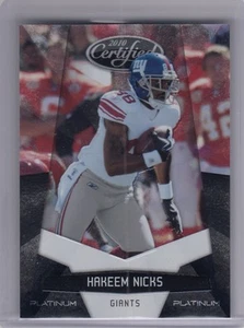 2010 Panini Certified HAKEEM NICKS Mirror Black Platinum 1/1 Giants #100 - Picture 1 of 2