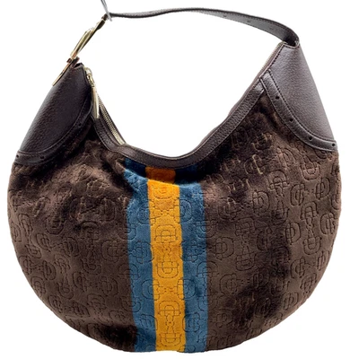 Auth Gucci 145764 Sherry Line Velvet Leather Brown One Shoulder Bag NS101103 - Image 1 of 4