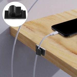 Set of 2 Clamp Line Card Cable Managment Mini Clips Self-adhesive Management - Afbeelding 1 van 12