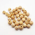 20 Pcs Wood Beads Spacer 25Mm Smile Face Men And Women Child Natural