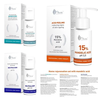 AVA LABORATORIUM AVA® PROFESSIONAL HOME THERAPY Set in three steps with 15% Mandelic Acid 3x50 ml