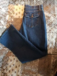 Lee Comfort Waistband Stretch Blue Jeans Womens Size 10 Petite pre-owned - Picture 1 of 12