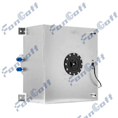 Aluminum 15 Gallon 60 Litre 60L Fuel Cell Tank +2X AN10 plug + 1X AN10 Fittings. - image 1 of 4