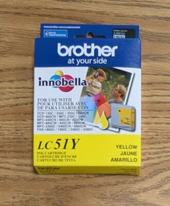 Original Brother LC51Y Tintenpatrone Gelb Versiegelt Neu Ablaufdatum 07/2022 (B) - Bild 1 von 2