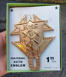 Tapa de matrícula K of C, emblema automático de Caballeros de Colón como nuevo con caja, chapa - Imagen 1 de 6