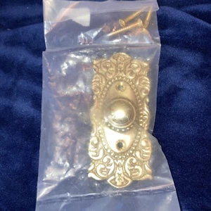 New ornate, Brass 3 1/2“ X 1 1/2“ Door Bell - Picture 1 of 3