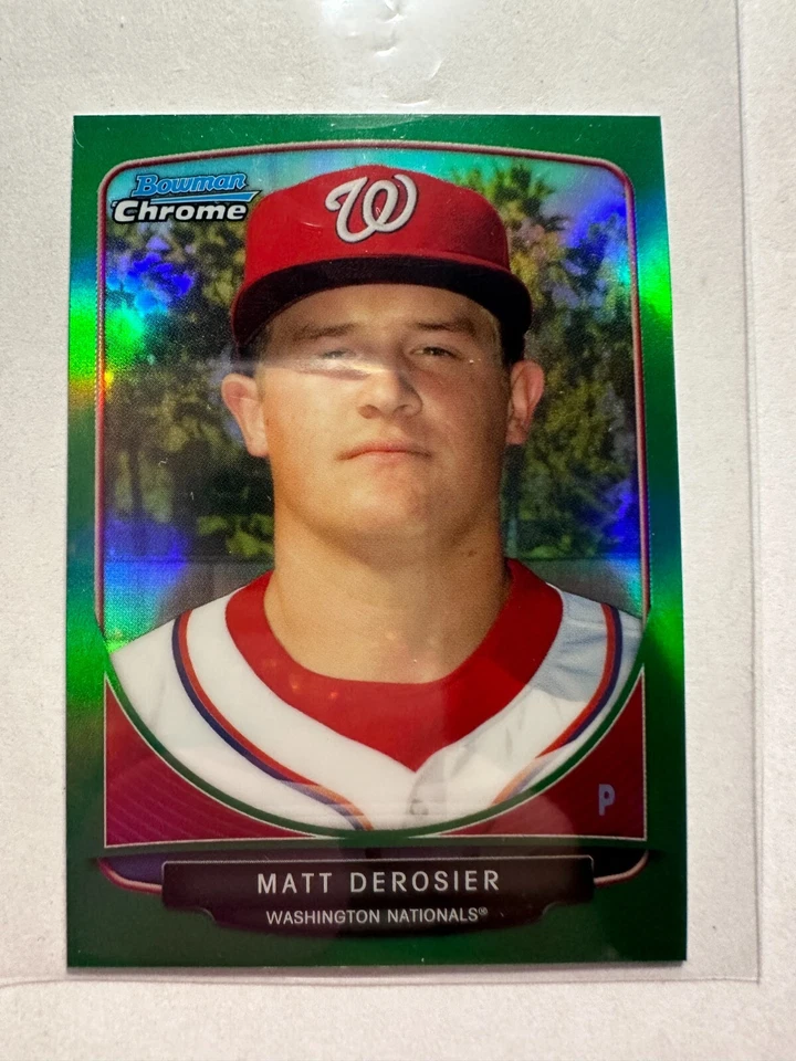K46,623 - 2013 Bowman Chrome Mini Green Refractors #76 Matt Derosier #/75 - Image 1 of 1