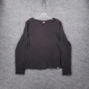 The North Face T Shirt Womens S Small Gray Long Sleeve Round Neck Pullover Tee - Picture 1 of 11