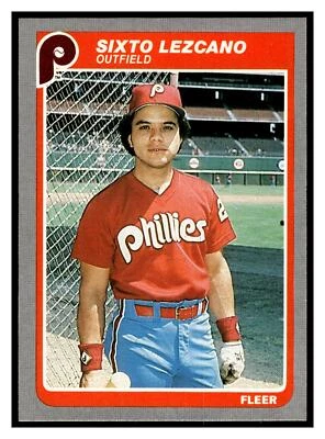 1985 Fleer Sixto Lezcano #258 Philadelphia Phillies (b) - Image 1 of 2