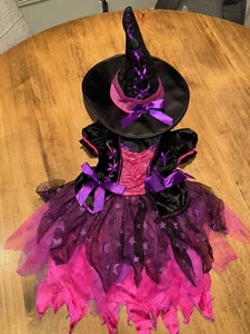 Amscan Girls Light-Up Sparkle Witch Costume, Includes Dress and hat, Small - Picture 1 of 7