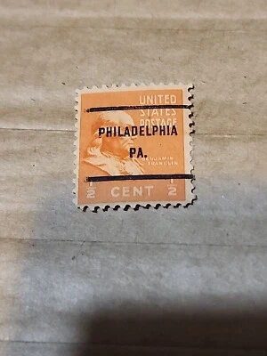 Sc#? US Stamp 1938 1/2c Franklin Used Prexie Precancel -#E65 - Image 1 of 2