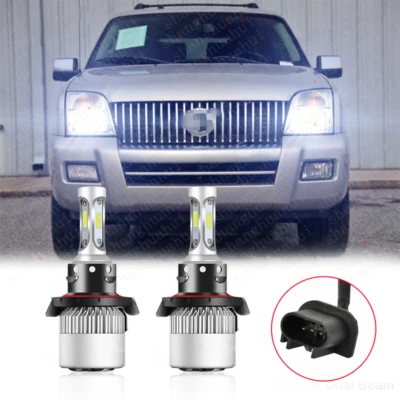 For Mercury Mountaineer 2007-2010 Combo 2x LED Headlight Hi/Lo Beam Bulbs 6000K - Image 1 of 4