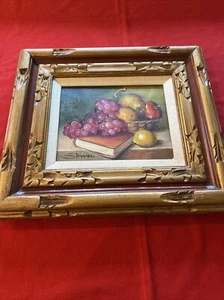 Framed Oil Painting / Fruit/ Signed - Picture 1 of 12