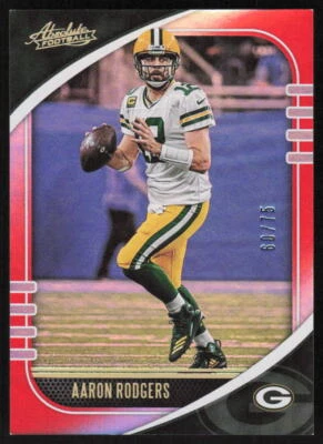 2020 Panini Absolute Spectrum Orange #92 Aaron Rodgers /75 Green Bay Packers - Image 1 of 2