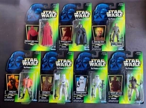 Star Wars POTF Collection 3 Green Card SET OF 7 Action Figures NEW MOC 1996/1997 - Picture 1 of 9