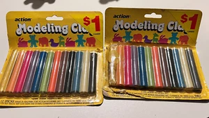 De colección 1992 Acción Modelado Arcilla Nuevo Moldeo Colorido Klay Rojo Marrón 12 Colores - Imagen 1 de 7
