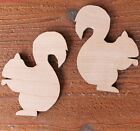 2 Squirrel Squirrels Unfinished Wood Cutout Shapes Crafts Cabin Sign Nature