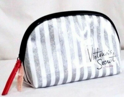 Victorias Secret SHIMMER STRIPE Bolso de Belleza Maquillaje Estuche Cosmético Nuevo con Etiquetas Foto 1 de 4