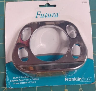 Soporte para cepillo de dientes Franklin Latón Futura montado en la pared en cromo Foto 1 de 2
