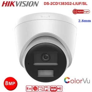 Hikvision DS-2CD1383G2-LIUF/SL 8MP ColorVu PoE IP Camera Smart-Light 2-Way Audio - Picture 1 of 3