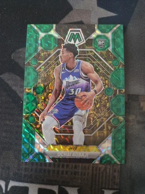 2022-23 Panini Mosaic - Rookies Ochai Agbaji #208 Green Mosaic Prizm (RC) - Image 1 of 2