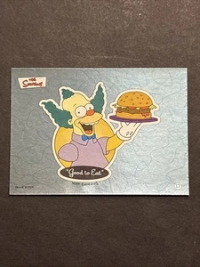 The SIMPSONS 2002 Topps Krusty "Good To Eat" #17  Foil Sticker Card - Bild 1 von 2