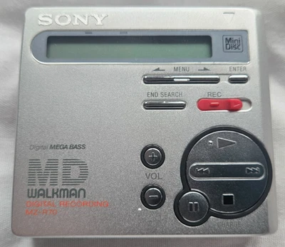 SONY MZ-R70 MINI DISC MD PLAYER WALKMAN PORTABLE RECORDER DIGITAL MEGA BASS (C4) - Image 1 of 4