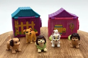 VTG POLLY POCKET “HAPPENIN PET PALS” - 2 HOUSES & 5 DOGS - Picture 1 of 5