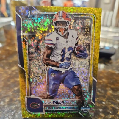 Jadan Baugh 2025 Bowman Chrome University Yellow Mini-Diamond Refractor /350 - Image 1 of 3