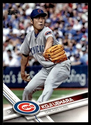 2017 Topps #393 Koji Uehara Chicago Cubs Baseball - Image 1 of 2