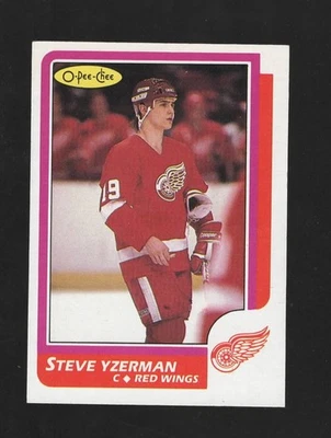 1986 O-Pee-Chee #11 STEVE YZERMAN DETROIT RED WINGS CLEAN SHARP - Image 1 of 3