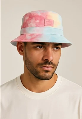 Unisex 100% Algodón Tie Dye Embalable Reversible Cubo Sombrero para el Sol Lt Azul Foto 1 de 3