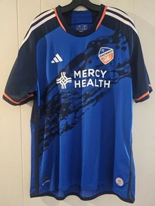 Adidas 2023/24 FC Cincinnati Blue Home Authentic Soccer Jersey Mens 2XL - Picture 1 of 8