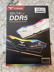 T-Force Delta Black RGB DDR5 Ram 16GB (2x8GB) CL38 6000MHz - Picture 1 of 2