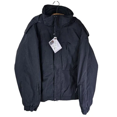 5.11 Tactical Jacket 5 in 1 Sz 2XL Black Hooded Cargo Police SWAT Waterproof NWT - Image 1 of 4