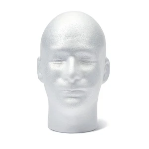 Styrofoam Male Head Bulk 11"X6.5"X8.5" - Picture 1 of 5