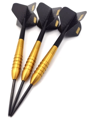 Tungsten Darts 90% Barrels Gold Coating, Stems & Pentathlon Flights 24g or 26g - Image 1 of 4