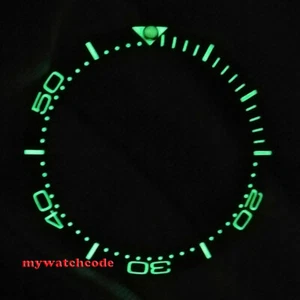 38mm blue ceramic bezel insert for 40mm sub mens watch green luminous bezel B63 - Picture 1 of 3