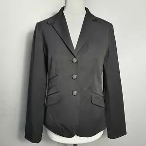 RALPH LAUREN Military Smart Jacket Blazer Ornate Emblem Button Size UK 6P Black. - Picture 1 of 19