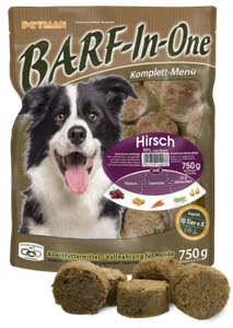 Petman BARF-In-One HIRSCH 6 x 750g Vollnahrung-Alleinfutter (16 EUR/kg) - Bild 1 von 4