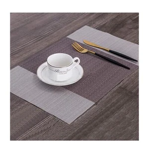 PVC Placemats for 6 Dining Table Heat Resistant Vinyl Placemat Set Coffee - Picture 1 of 4